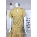 Yellow Blouse With Round Neck For Ladies